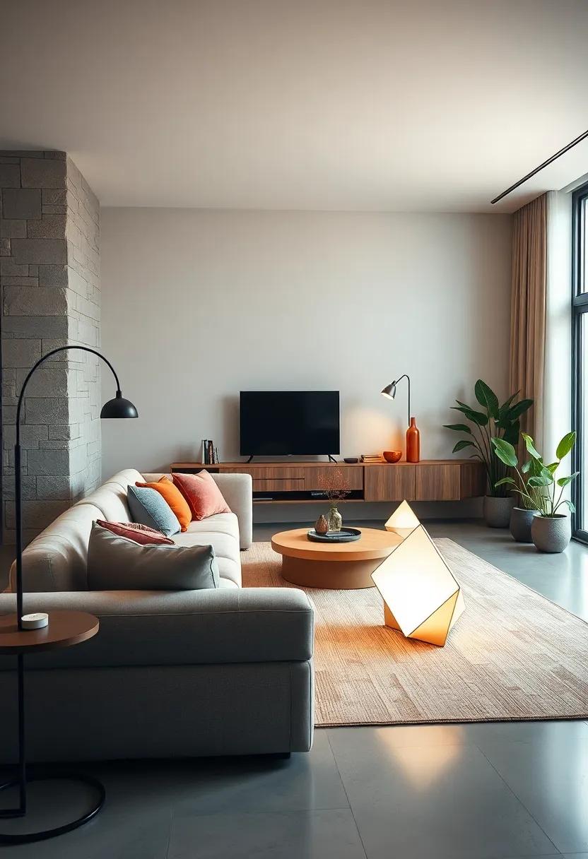 The origami Floor Lamp: An artful twist on ‌a classic form, this lamp brings an intriguing shape and⁣ soft light‌ to your living ‍room