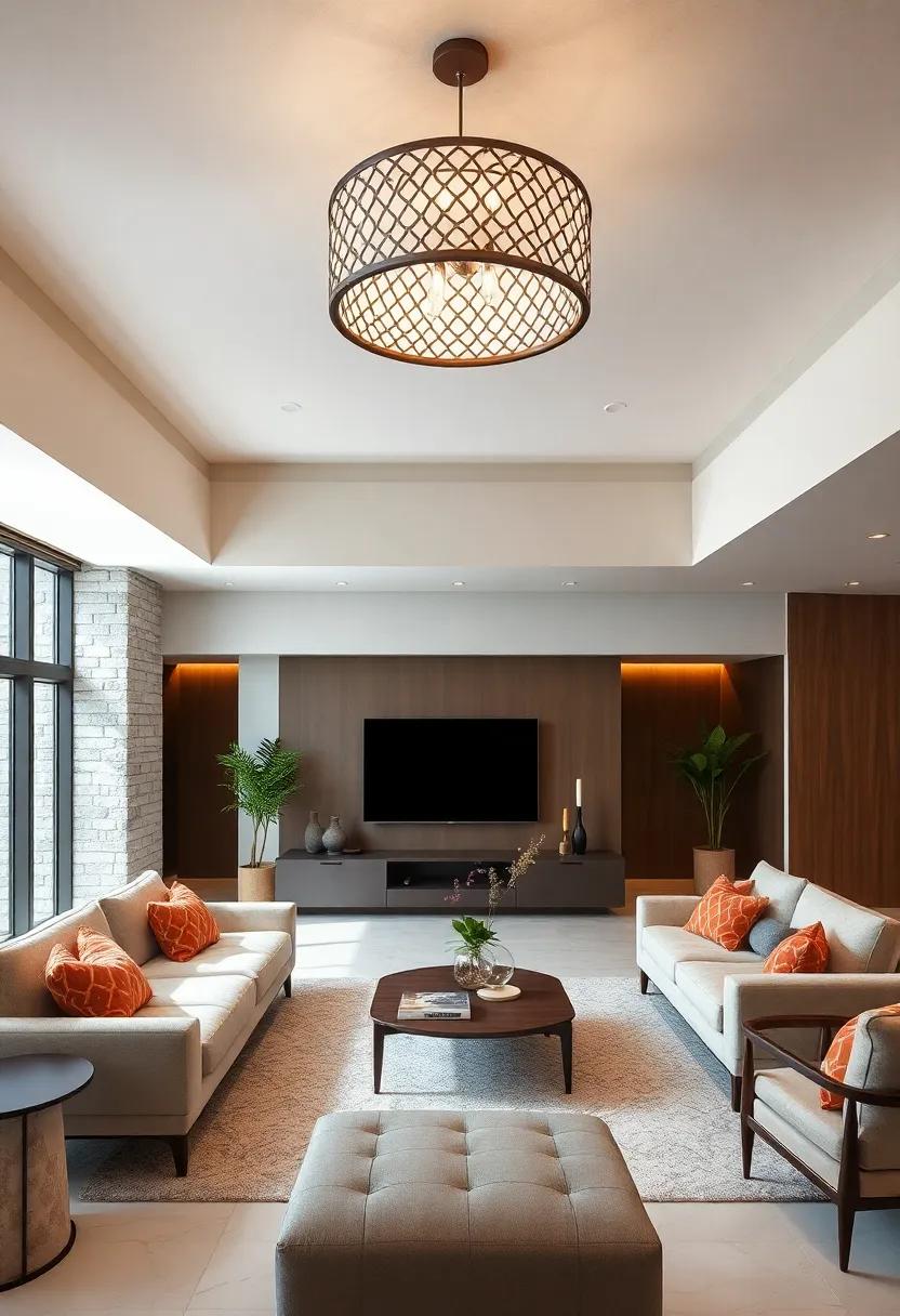 The Lattice ⁢Ceiling Fixture: A patterned shade that creates ‌enchanting ⁤shadows, adding depth and texture to your‌ living spaces