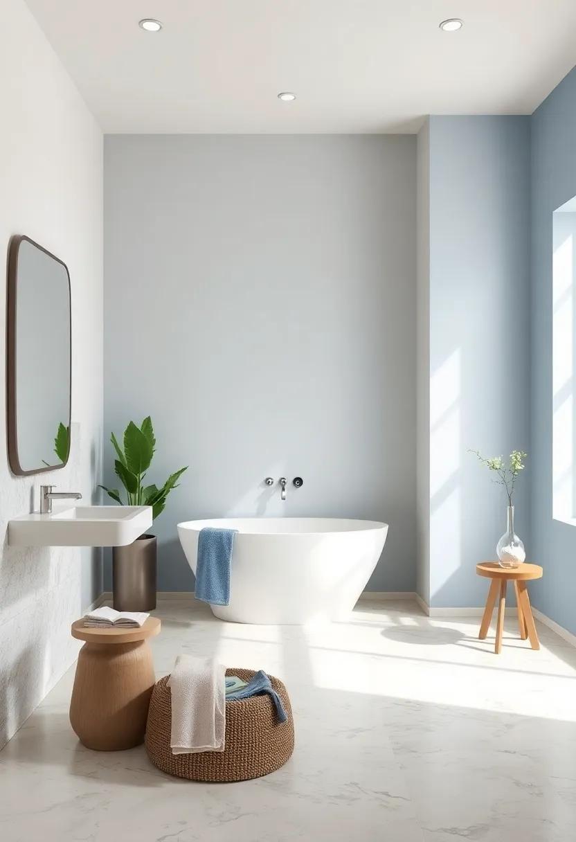 Soft ‌Cream and​ Cool⁤ Blue: A charming, airy palette that invites tranquility ⁣while allowing your fixtures to shine