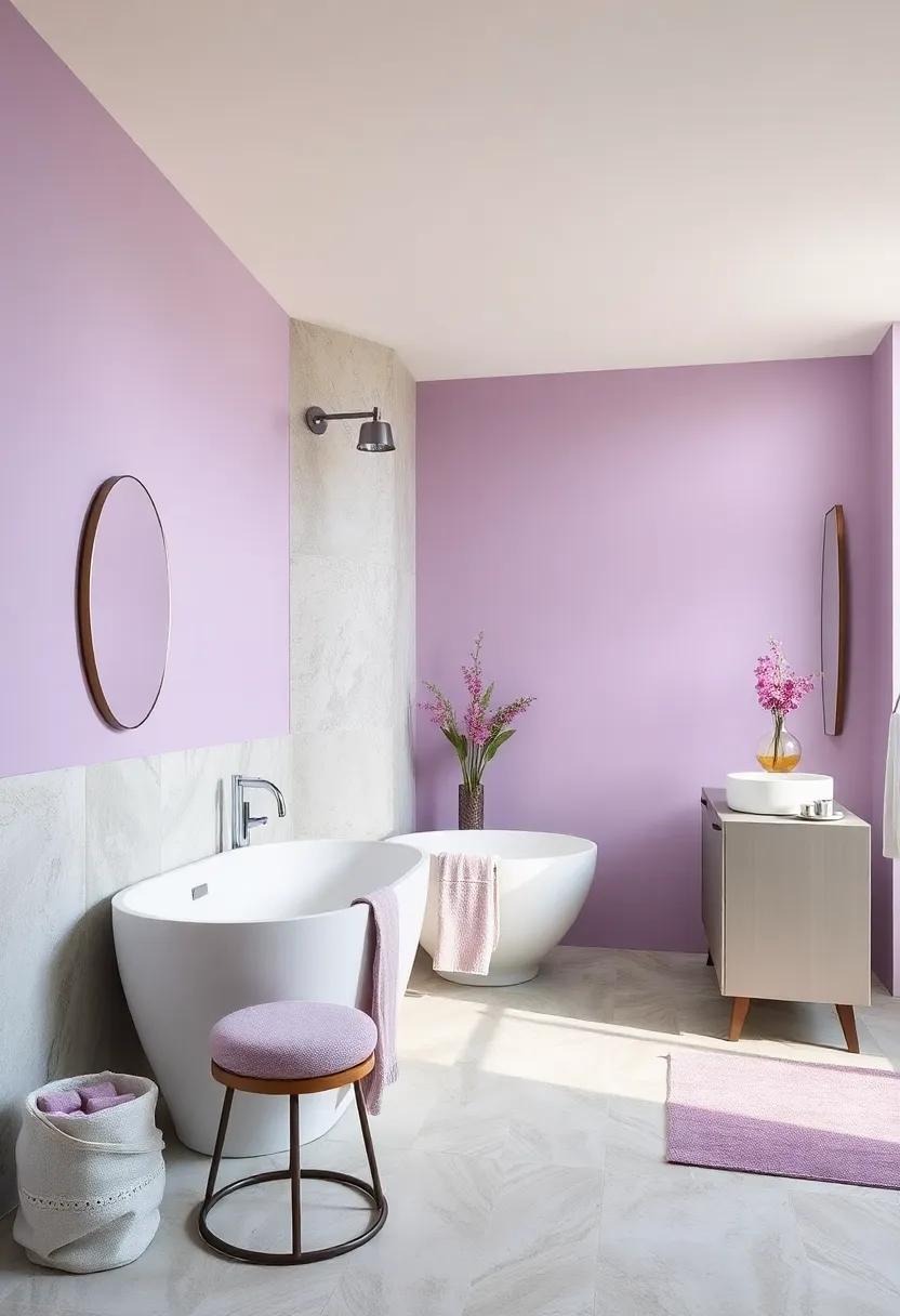 Gentle Lilac and⁢ Soft Gray: A whimsical yet refined palette, bringing ‍tranquility⁤ and charm to your ⁢space