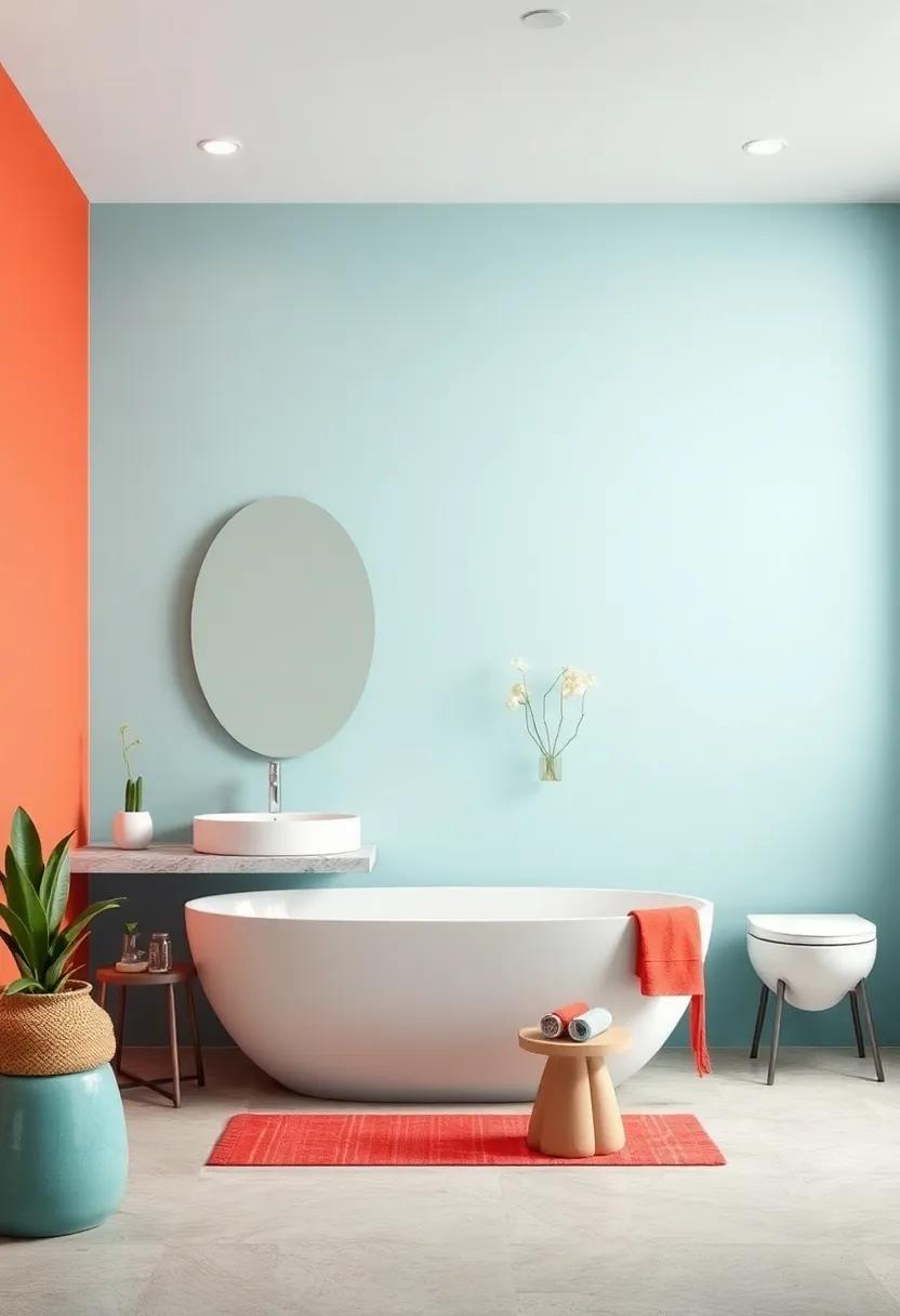 Coral ⁢and Turquoise: Channeling‍ a coastal vibe, this joyful pairing creates ​a playful atmosphere​ perfect ⁣for creative interiors