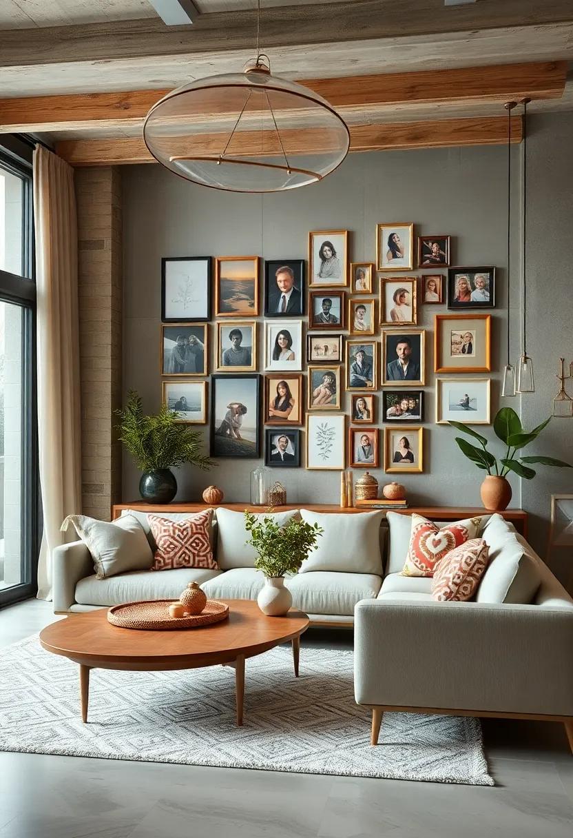 Eclectic Photo Wall: Curate a gallery​ wall of your favorite memories, using​ mismatched frames for an eclectic ​touch