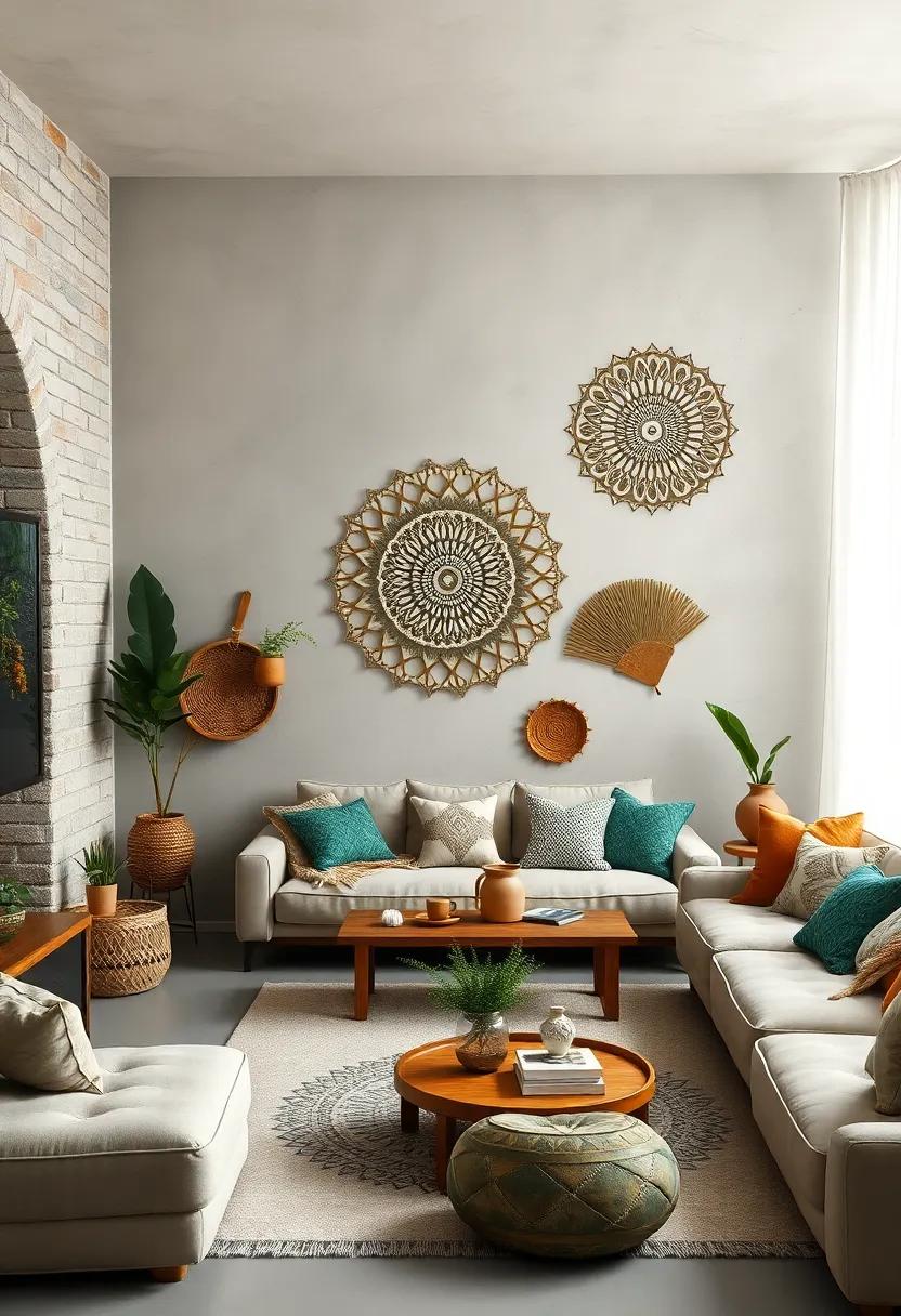 Mandala Wall Decals: Introduce a playful element with removable mandala decals that can be easily‌ changed when desired