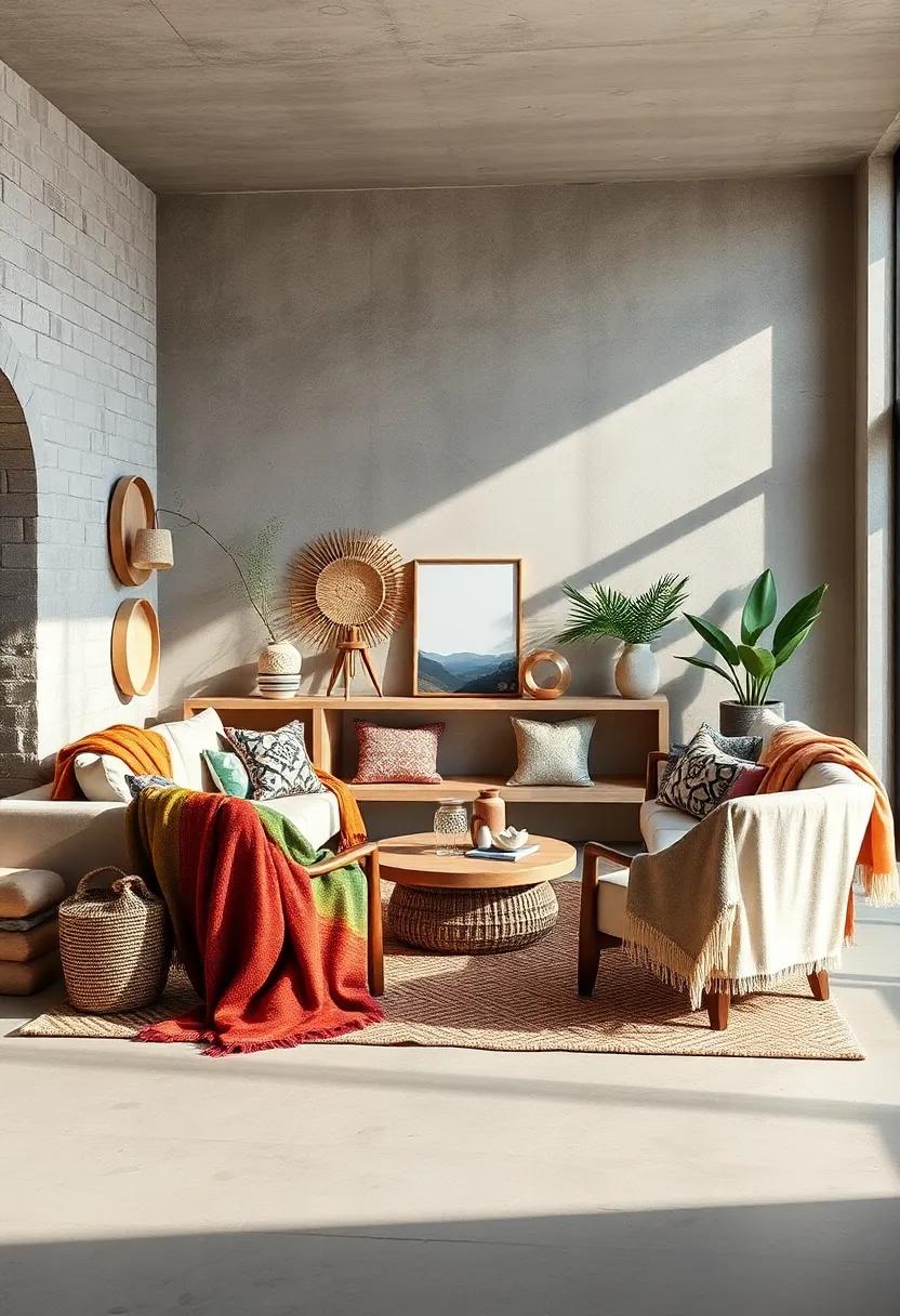 Bohemian-Inspired Throws: Layer sofas and chairs with​ vibrant, ⁤textured​ throws⁢ that invite relaxation and warmth