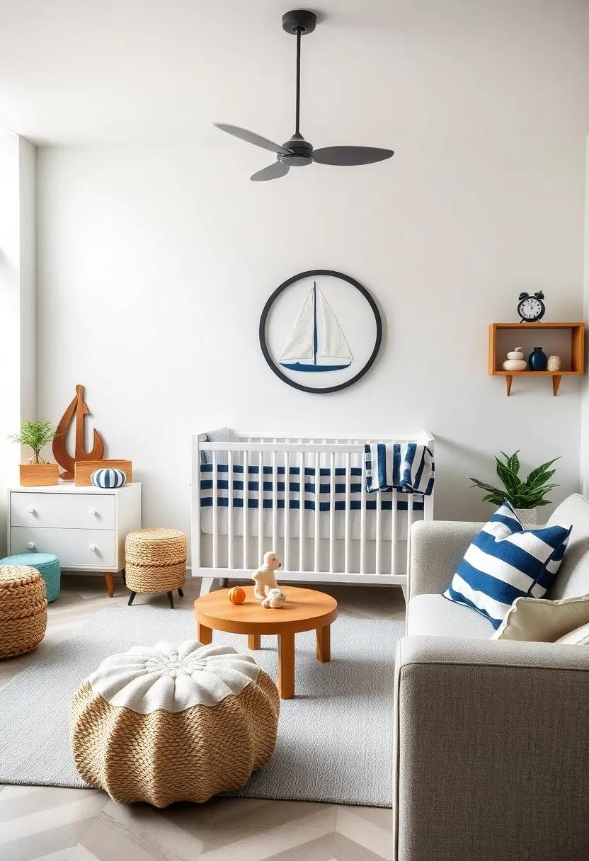 Nautical Adventures: Go for a maritime vibe⁢ with navy stripes, ⁣sailboat decor, and ocean-inspired accents to create a calm ‍and collected space