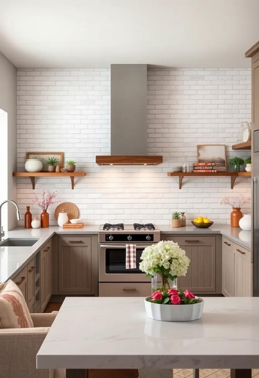 Minimalism Meets Warmth: The Beauty of Whitewashed Brick ‌Backsplashes