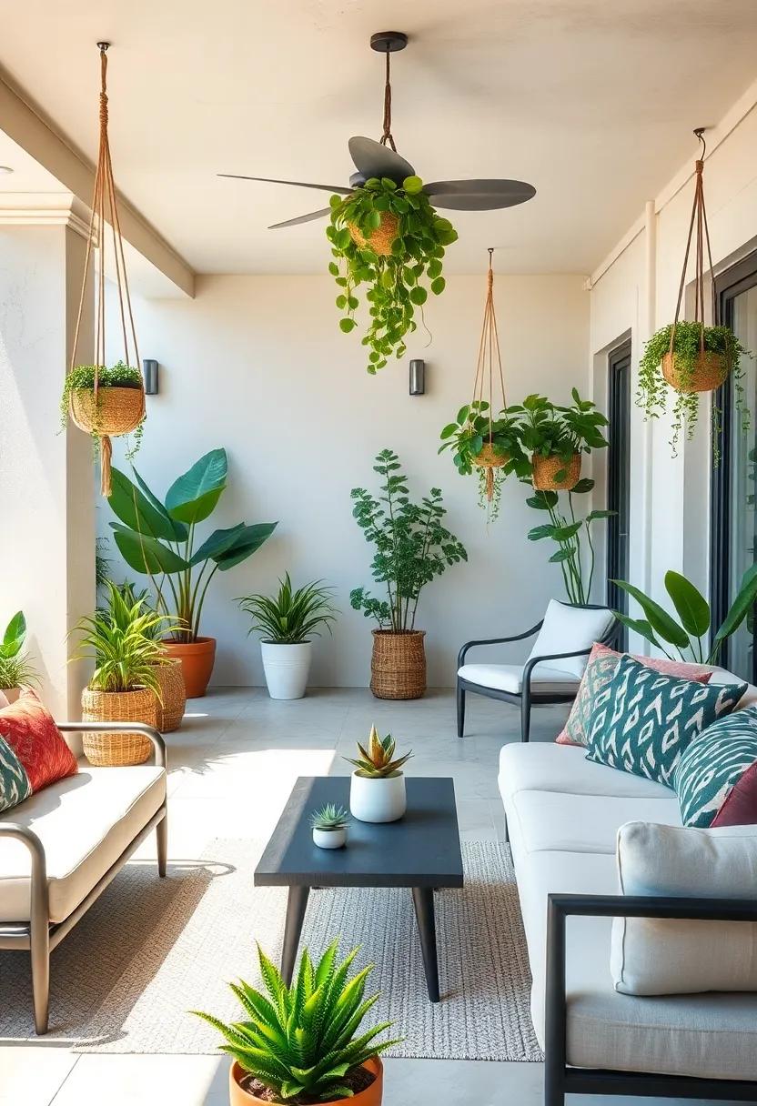 Chic ⁢Minimalism: ⁤Use geometric macramé hangers‌ for sleek ‌succulents, complementing contemporary furniture for a stylish​ and effortless ​look