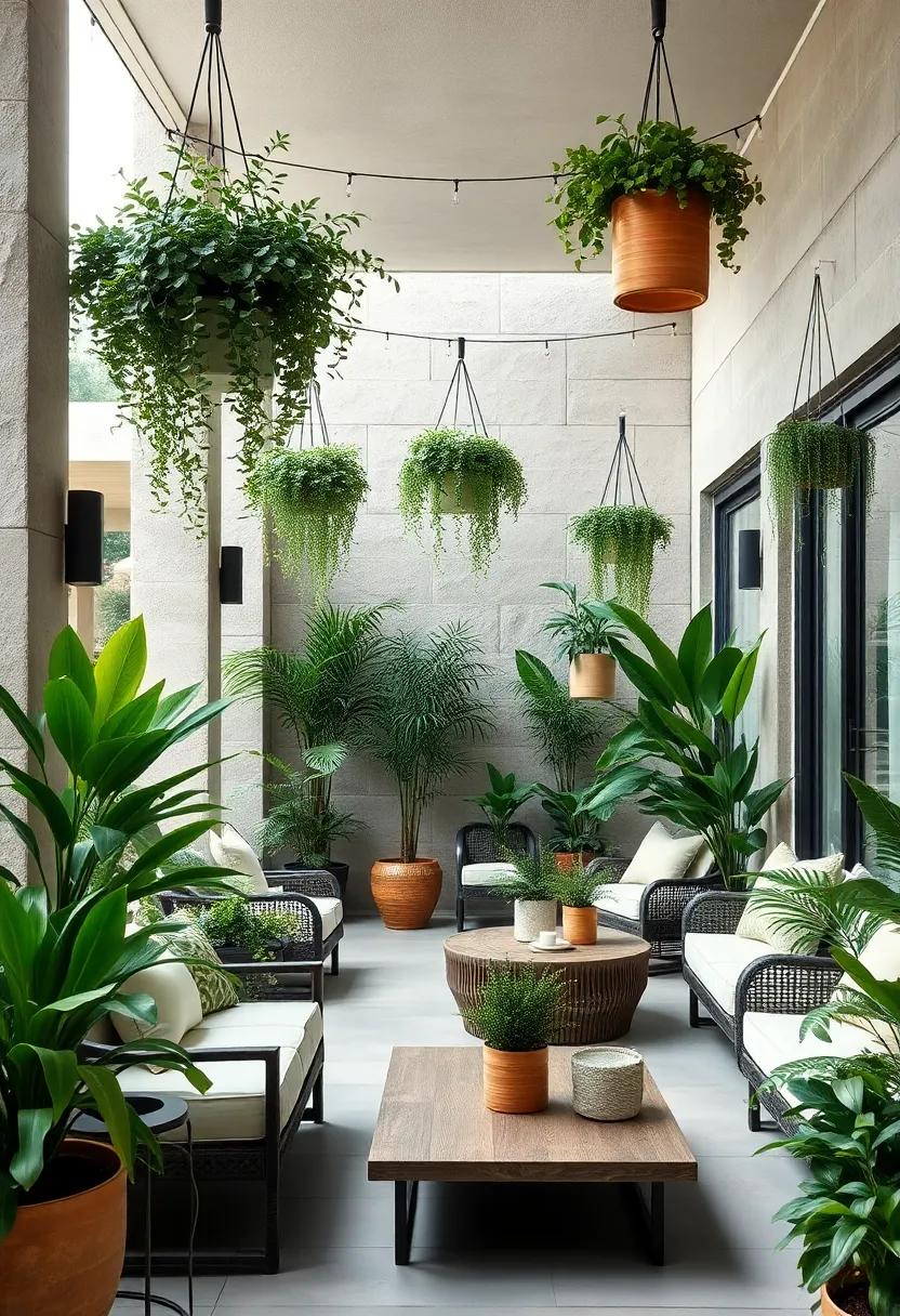 Lush Layers: Create ⁤depth​ and dimension with varying​ heights of hanging ⁢plants, artfully arranging⁤ them⁢ for a​ stunning display ‍of​ foliage and texture