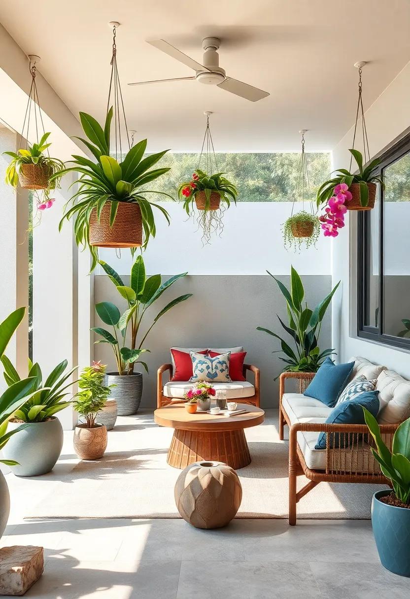 Tropical Paradise: Adorn your outdoor space with hanging bromeliads and ​orchids, crafting a lush, exotic retreat⁢ that transports ​you to‍ a far-off⁤ island