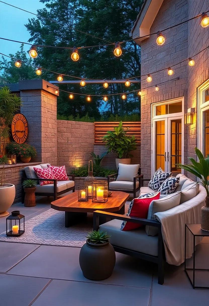 Artistic Lighting ​effects: Use creative​ lighting solutions, from lanterns to string lights, to cast enchanting ⁣shadows‌ and create‌ an⁣ inviting evening atmosphere