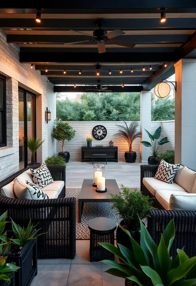Contemporary Monochrome: Use⁤ a striking black-and-white palette to craft a modern, sophisticated ⁤outdoor space ⁢that complements any home
