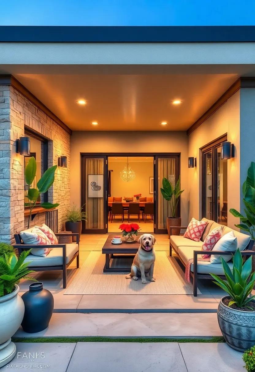 Pet-Friendly Paradise: Design a patio​ that accommodates furry ⁢companions⁢ with dog-friendly features while maintaining ​a stylish aesthetic for humans