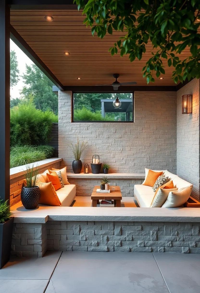 Sunken Lounge: Create a unique outdoor‍ living area by ‌incorporating a sunken seating arrangement ‍that adds depth and a cozy ambiance