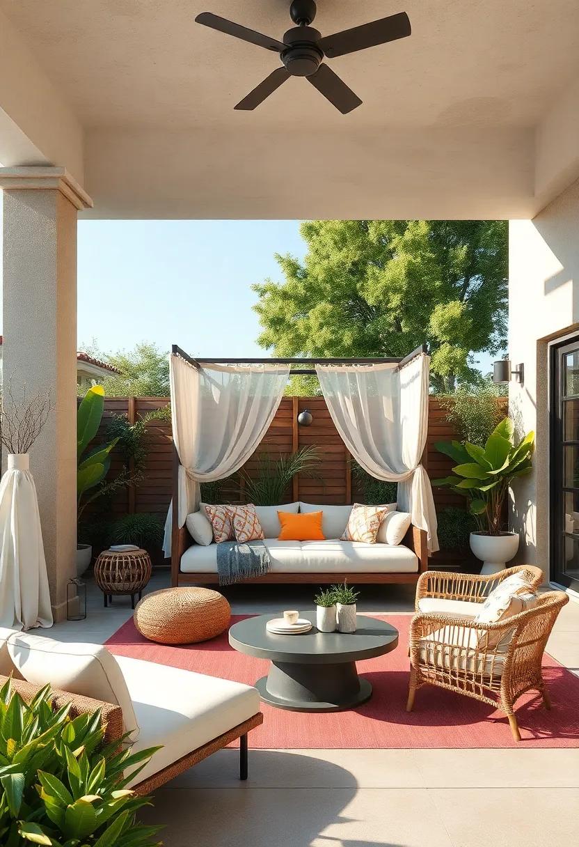Modern Canopy Beds: Create a‍ luxurious ⁤retreat‌ with ⁣a modern ⁢outdoor canopy bed, ‌draped in ‌light ‍fabrics for a serene escape to⁣ unwind outdoors