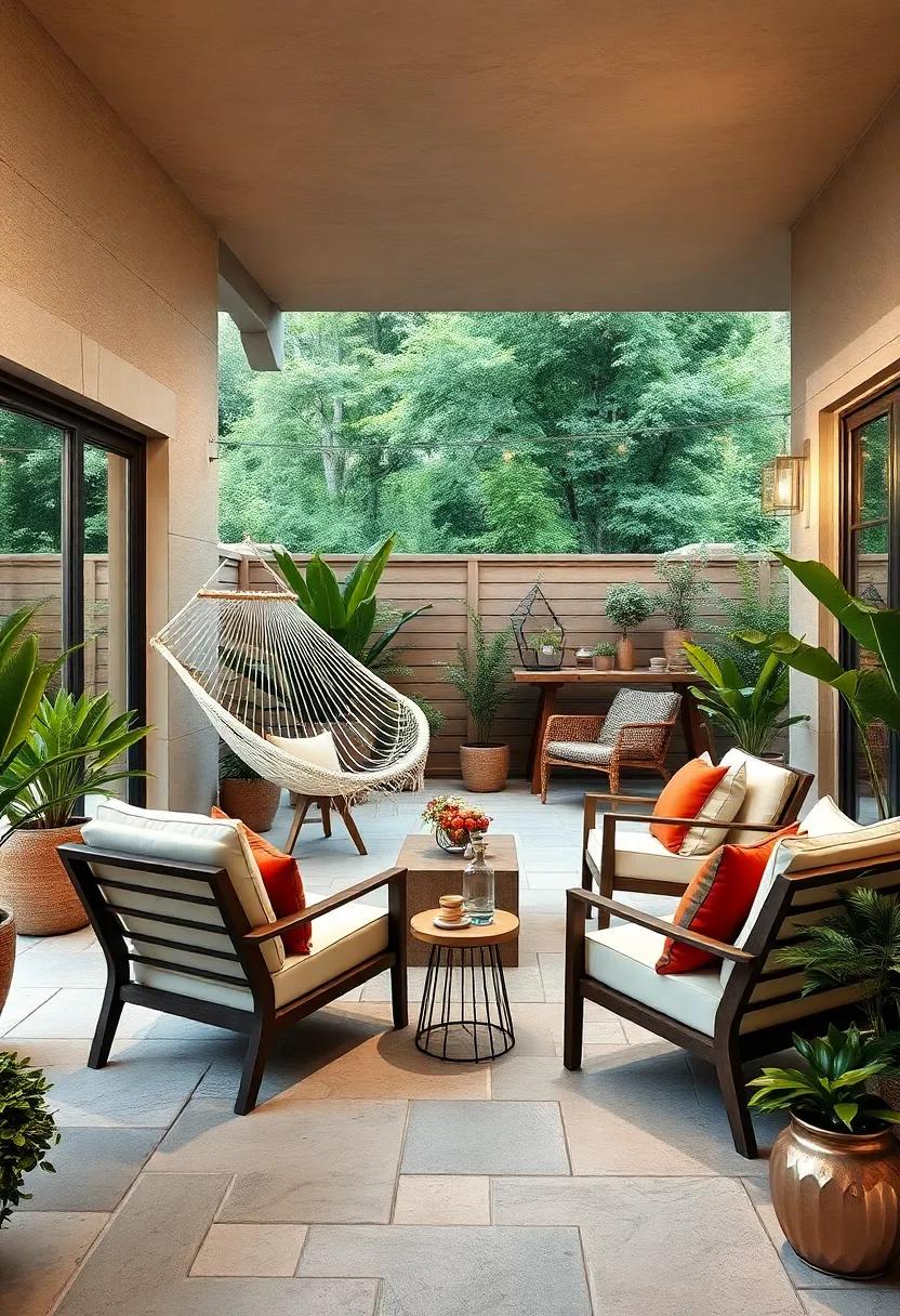 Create a Picnic area: Include a small table and chairs‌ next ⁢to your lounge chairs for casual outdoor dining experiences