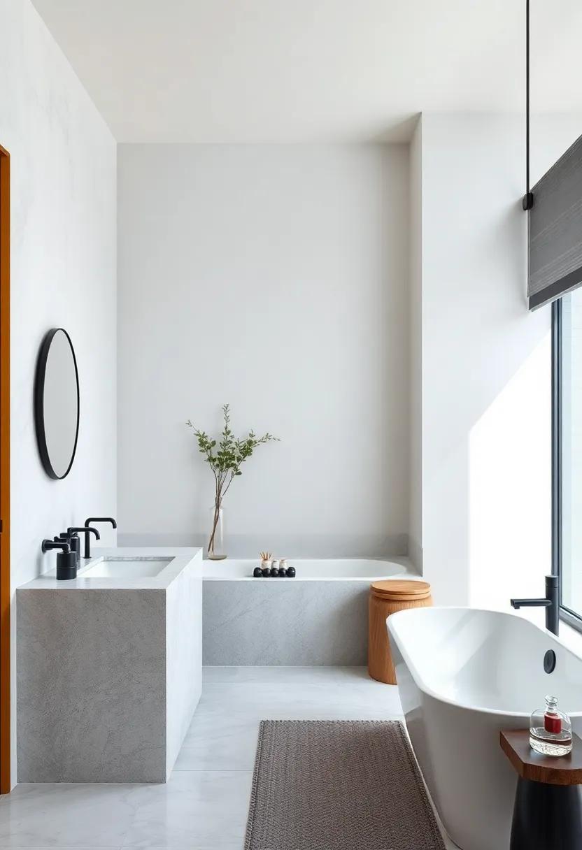 Contrast with⁣ Dark Accents: use dark fixtures ⁤or accessories to add depth against a light backdrop, ⁣maintaining⁢ balance