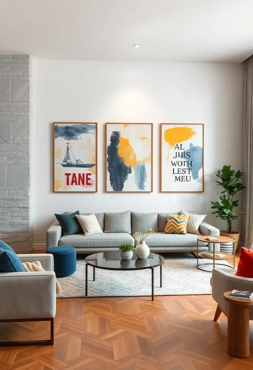 Art with Text: Choose abstract works that incorporate typographic elements, merging visual art with thought-provoking ‌words or ⁣phrases