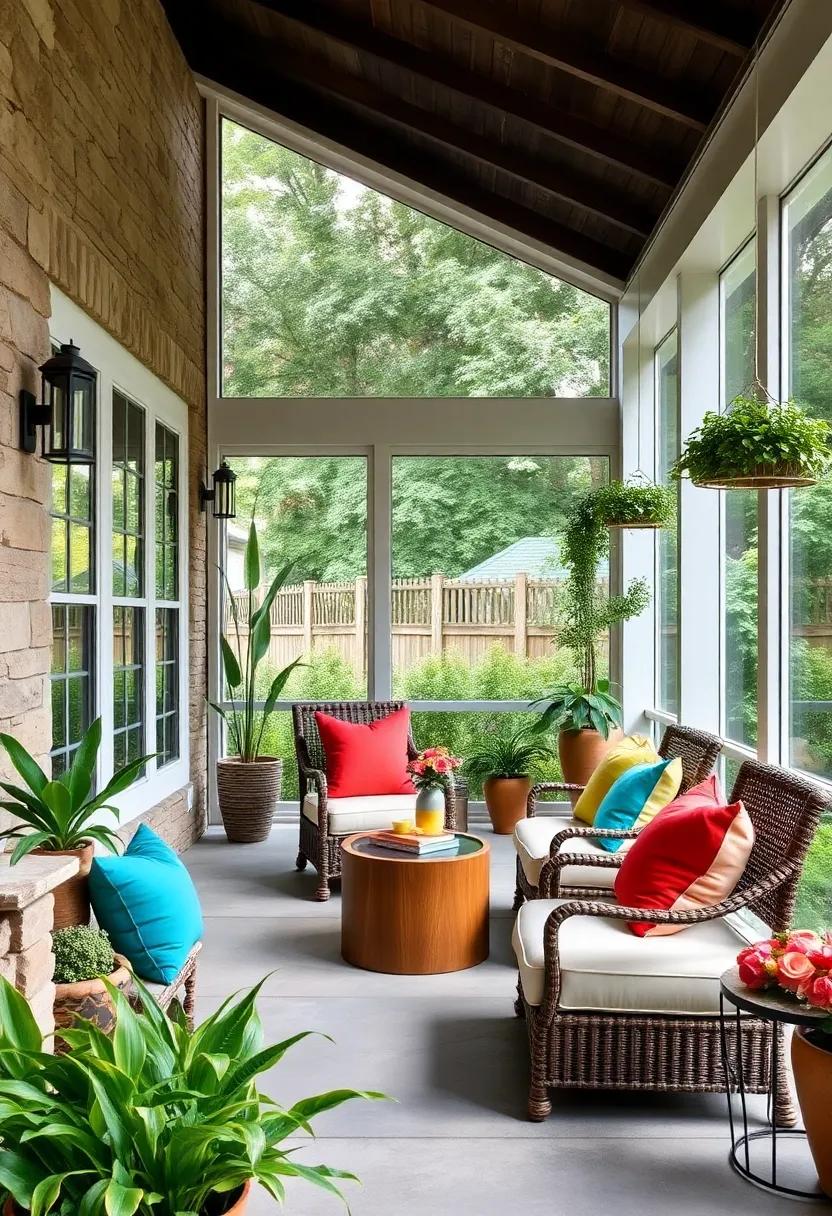 Color⁢ Pop⁤ with Cushions: brighten up⁣ your‍ porch with colorful outdoor cushions that not​ only invite relaxation but also ⁤reflect your personal ⁤style