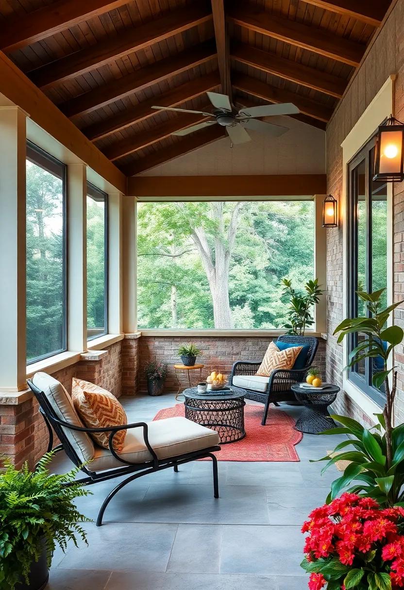 Create a⁣ Reading Nook: Designate a corner with a comfy lounge chair, soft lighting,⁢ and a small bookshelf, turning your ​porch into the perfect reading ‍retreat