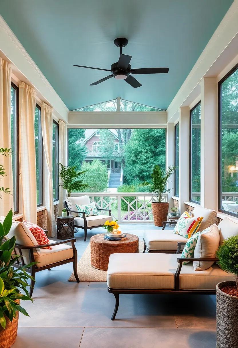 Matching ‌Fabrics ⁤for Cohesion: Use matching outdoor⁤ fabrics⁢ for cushions and curtains to create a cohesive‌ design⁣ that feels both elegant and inviting
