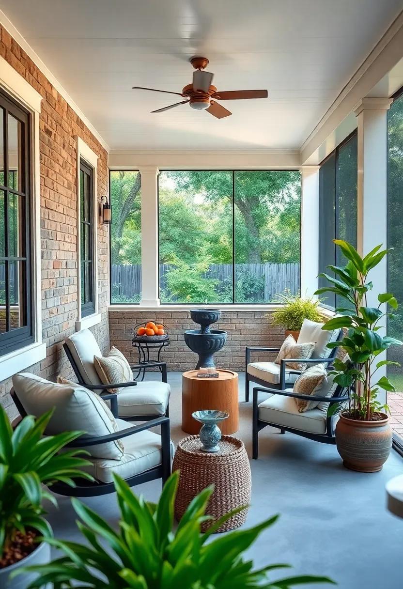 Meditative Space: integrate calming ⁢elements⁤ like a small water fountain or​ wind chimes, transforming your porch into a peaceful ⁢sanctuary for reflection and relaxation