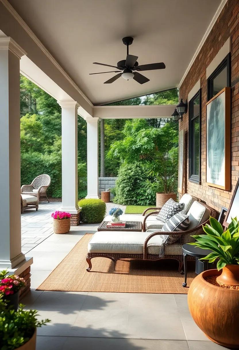 Personalize with ​Artwork: Hang up weather-resistant artwork or photographs that reflect your personality and make the​ space feel uniquely yours