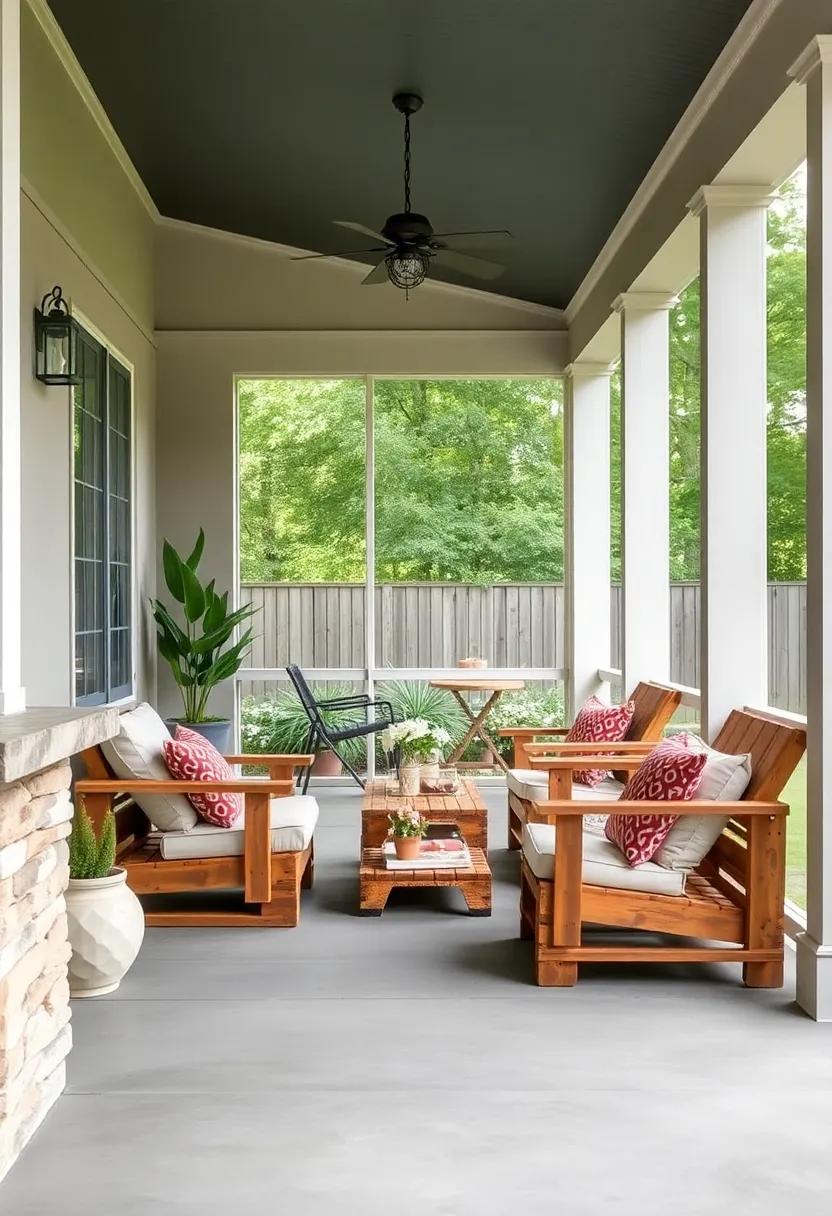 Rustic Pallet⁢ Furniture: Embrace a⁢ DIY⁣ spirit with‌ rustic pallet furniture​ for a budget-friendly⁢ and creative addition to ​your lounging area
