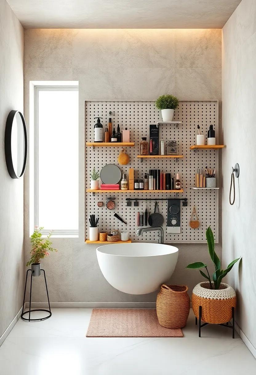 DIY Pegboard organizer:⁤ Create⁢ a unique DIY pegboard organizer to customize your space with hooks and shelves for all your makeup necessities, making it a personal art piece