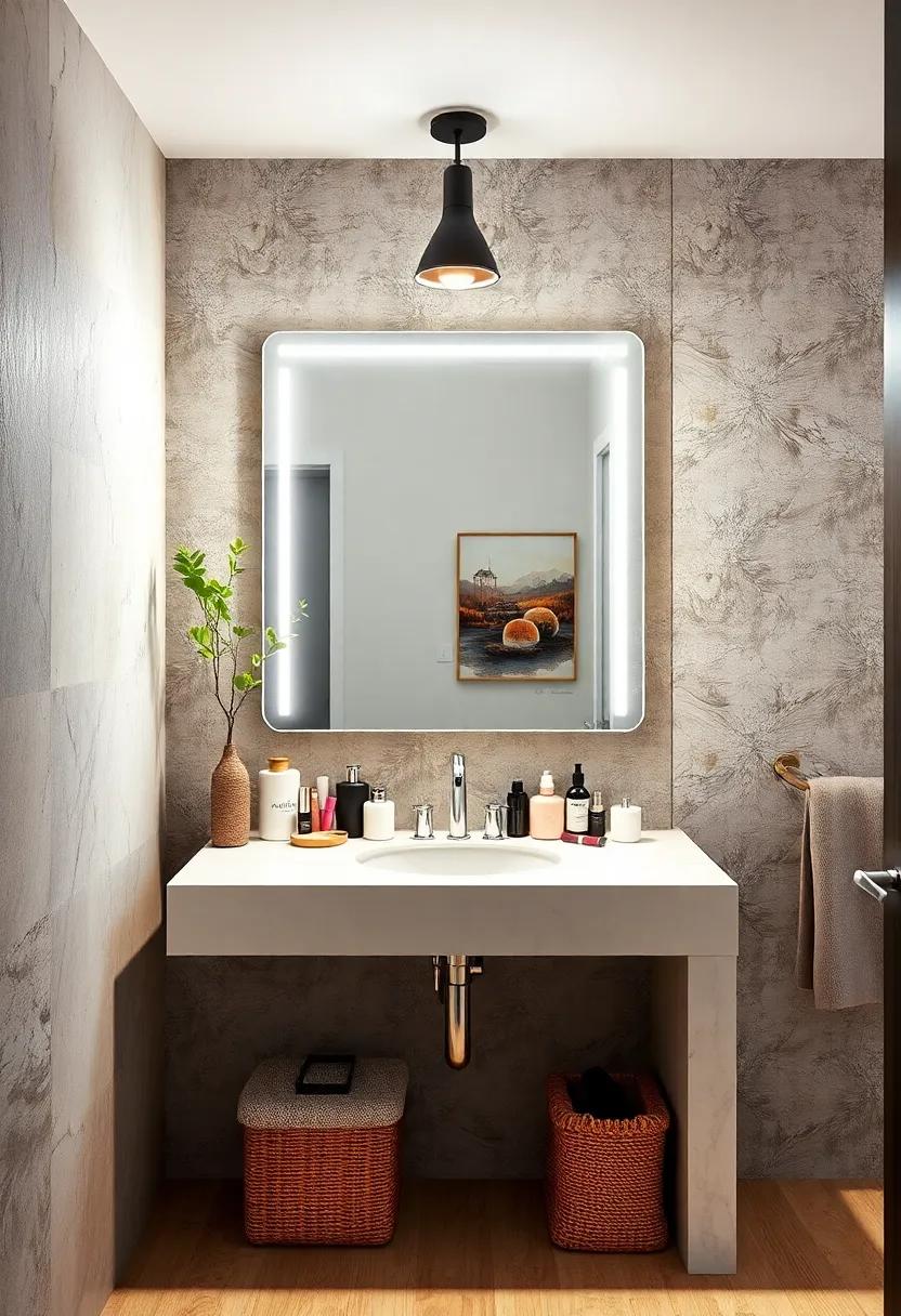 Multifunctional Vanity Mirror with Storage: Choose a vanity mirror that comes equipped with built-in storage compartments​ to reduce clutter ⁢while making your beauty routine more efficient