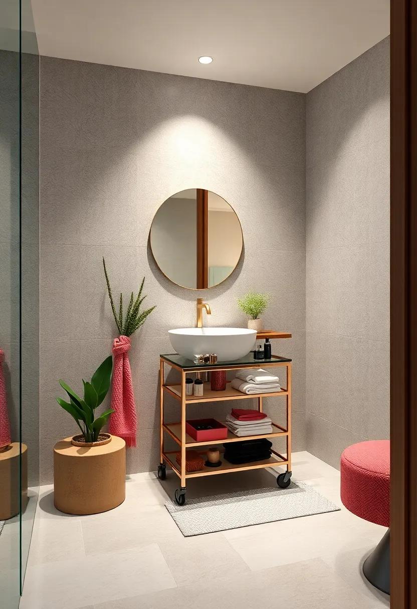 Small Scale Rolling Cart: ⁤Invest in a small rolling cart that can be tucked away when not in use, offering stylish storage that’s‌ also portable for‌ easy⁢ accessibility