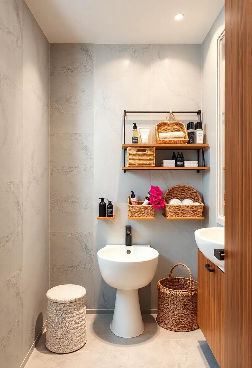 Tension Rod with Baskets: ‍Introduce ⁣a tension ⁤rod in a wide cabinet or closet to hang ‌small baskets, perfect for storing makeup ⁢and freeing up ​valuable shelf⁤ space