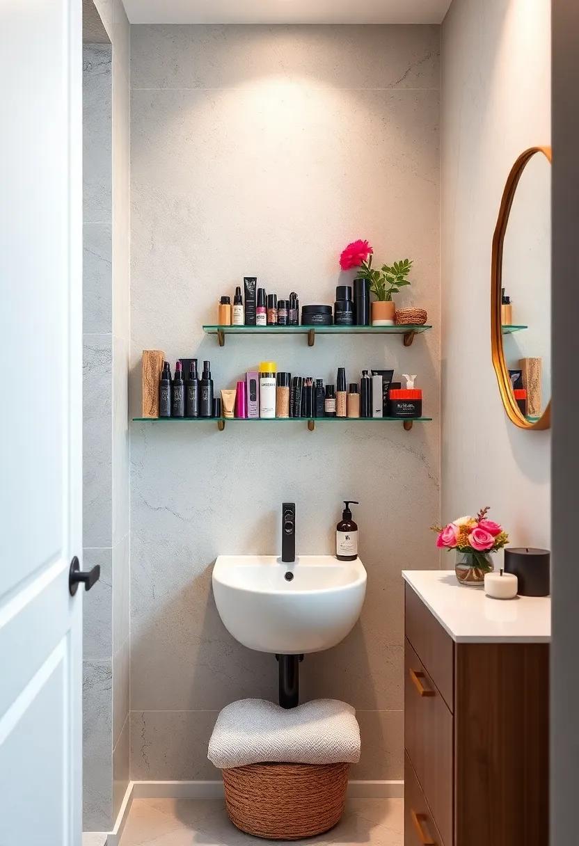 Wall-Mounted Makeup Organizer: ⁢Utilize vertical space by installing a chic wall-mounted organizer that keeps your essentials within reach and adds a touch of decor