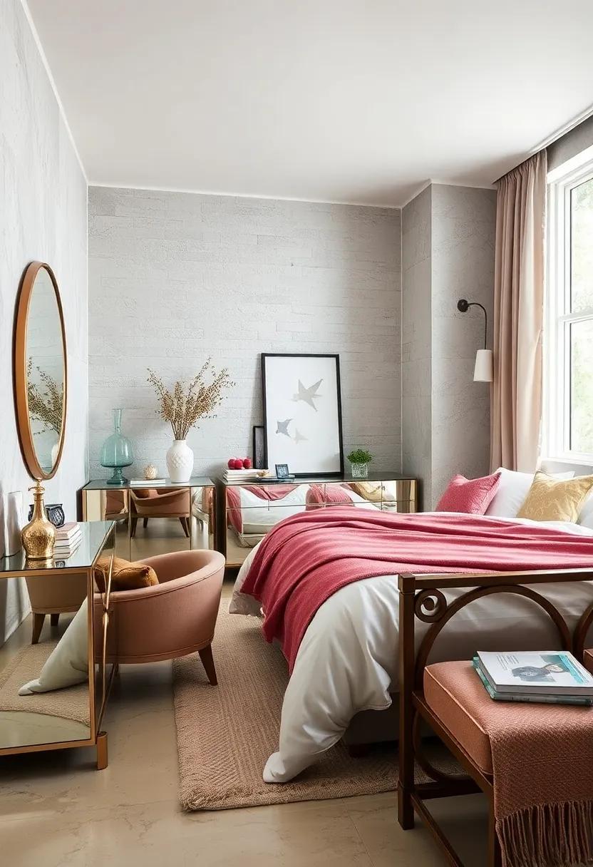 creative Layering: Combine mirrored pieces ⁣with wood or metal finishes to create a⁢ balanced and inviting look