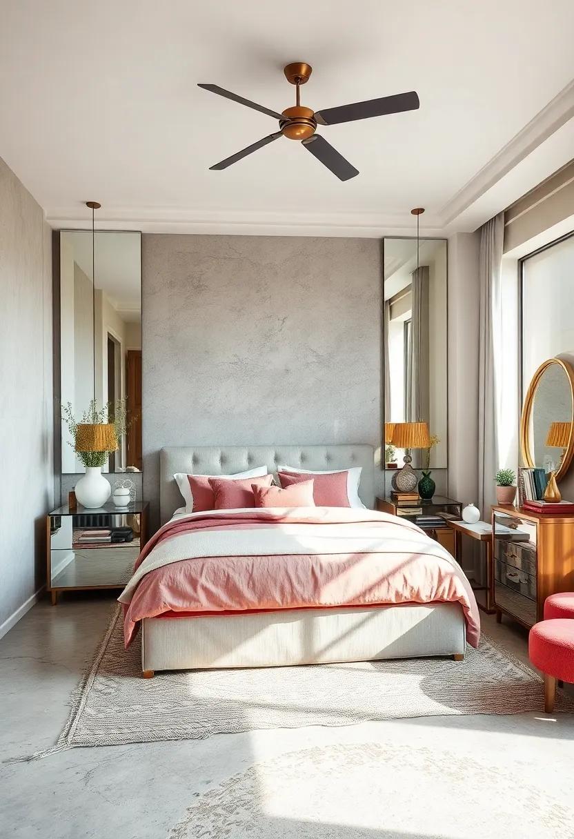Embrace Light Reflection: Use mirrored furniture⁤ to bounce light around your small bedroom, creating an illusion⁤ of space
