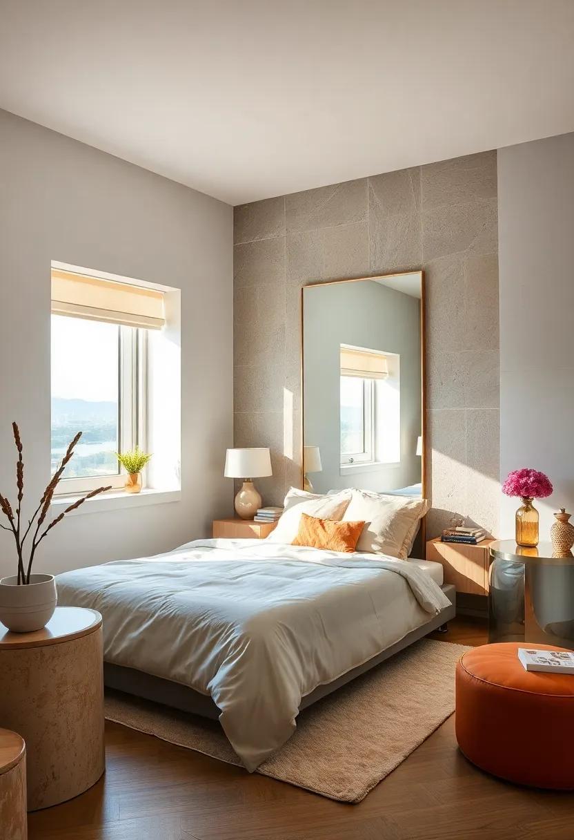 Illusory ⁣Wall Mirrors: Use a large wall mirror opposite a window to enhance natural light and create a larger feel
