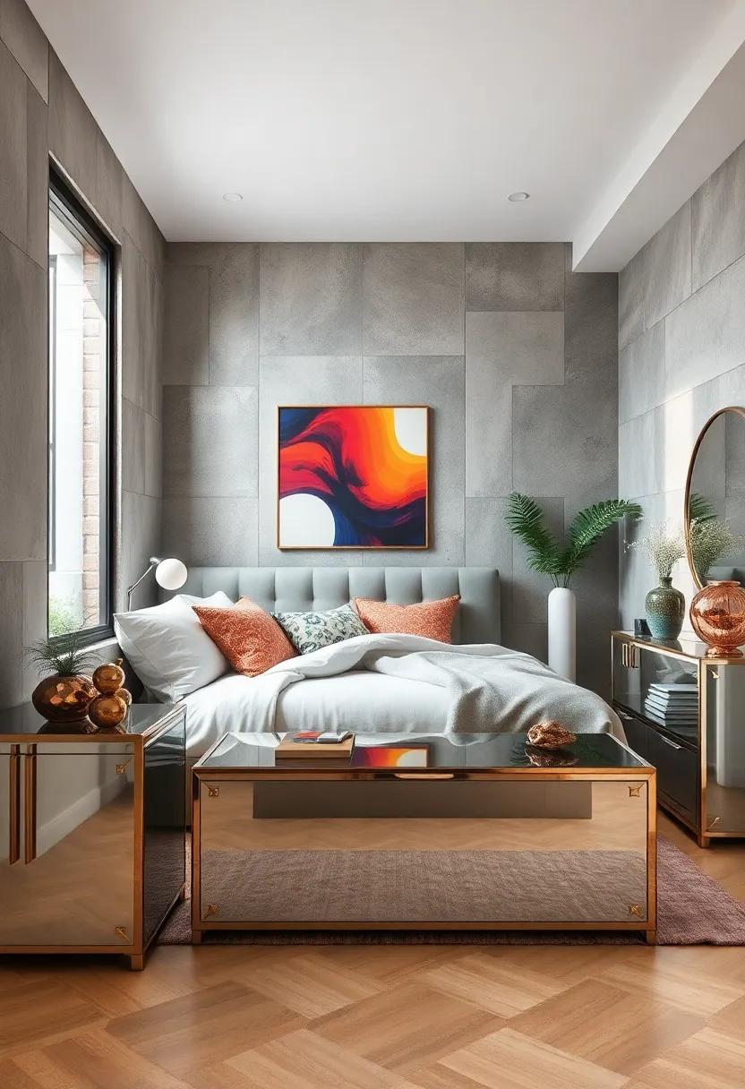 Stylish Storage: ‌Opt for mirrored chests or trunks ⁣that provide additional storage while ⁤serving as eye-catching decor