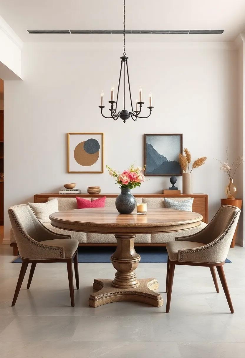 Antique Pedestal: An antique pedestal table can add timeless ‌elegance while saving floor space with its small⁢ footprint