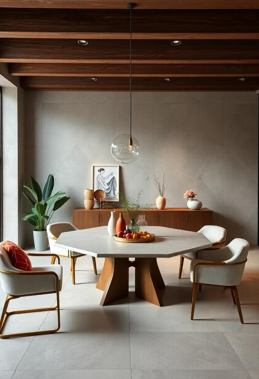Geometric Shapes: Explore unconventional table shapes, such as hexagons or trapezoids, ⁤to​ add visual intrigue to your dining space