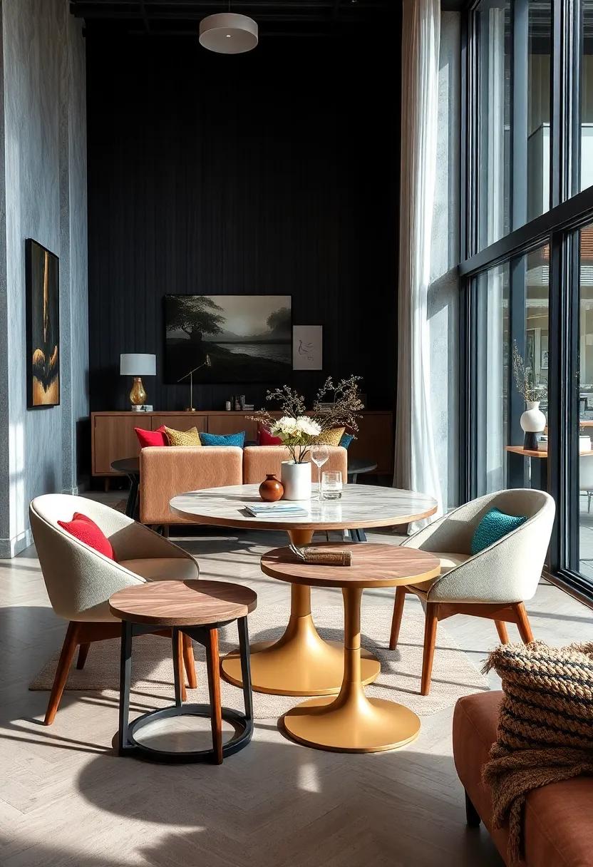 Nested⁤ Tables:‍ Choose a set of ‌nesting tables that ‌can be ⁢separated for⁢ dining or gathered for ⁢larger gatherings, offering flexibility​ for your needs