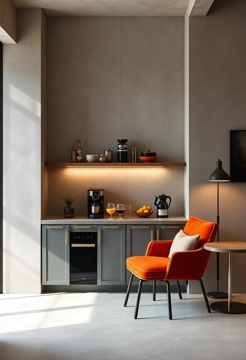 Design a Coffee and Cocktail ‍Station: Dedicate a ⁤small ‌area for coffee ‌makers and ​cocktail mixers,ideal for ‌dual-functionality