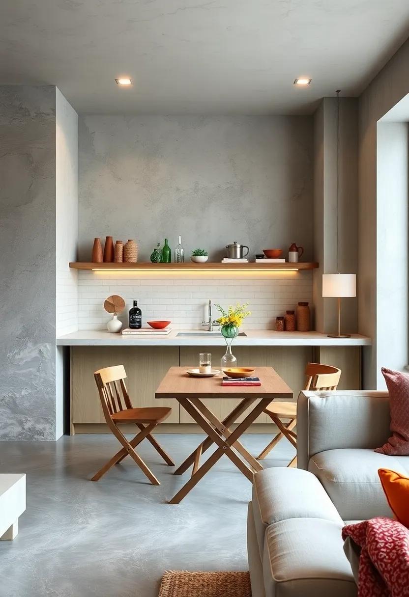 Incorporate a Folding Table: Use a folding table that can‌ be‌ set up⁤ as extra surface space ⁣for gatherings‌ and easily stowed away