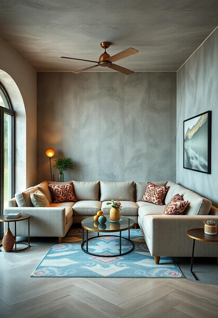 Retro‍ Revival: A ⁤nostalgic embrace of vintage style,‍ with a funky sectional and bold patterns that evoke the charm ⁢of the past‍ in a ‌contemporary setting