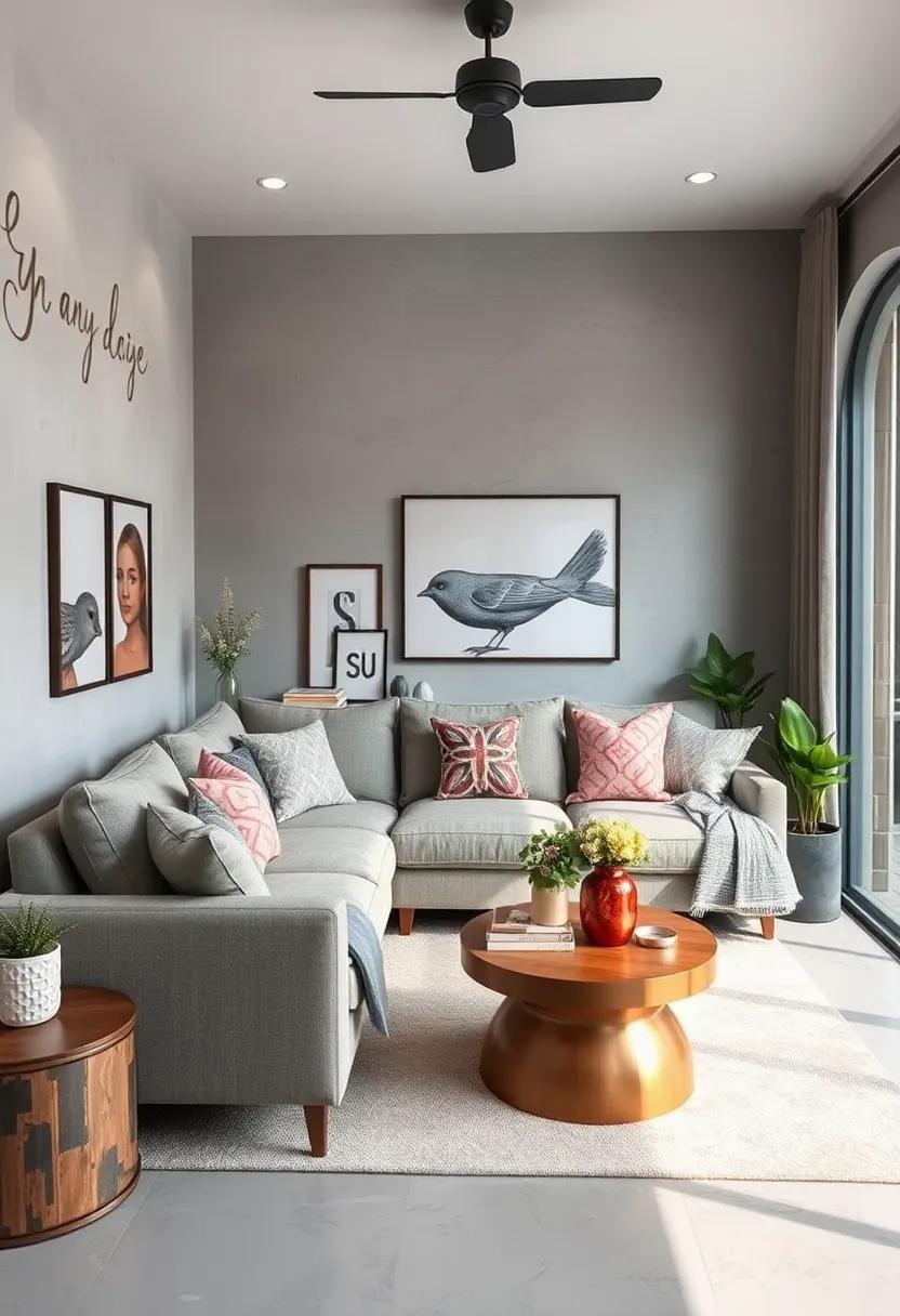 Personal ​Oasis: Curated‌ with a personal touch,‍ this design⁣ highlights a sectional ​adorned with personal artifacts‌ and⁢ sentimental ​decor, creating warmth and comfort