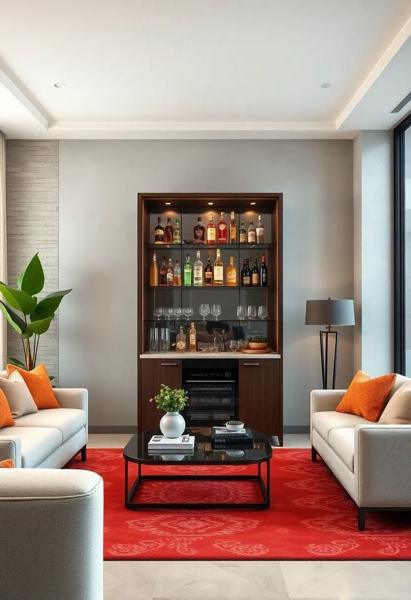 Glass-Front Cabinet: Use a glass-front cabinet to store and display your collection of spirits and glassware,adding style and functionality ‌in one piece