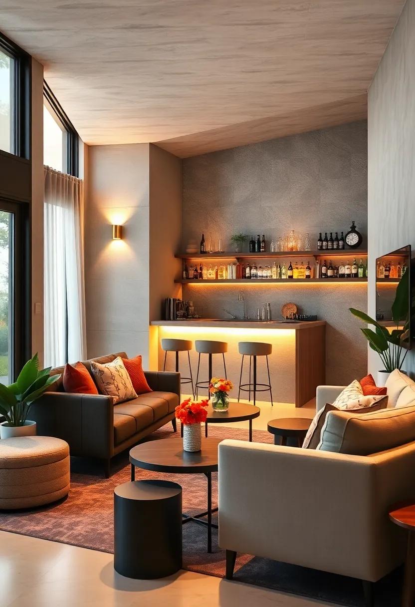 Play⁤ with Lighting: ⁣Enhance‍ your bar area's ambiance with unique lighting fixtures to create a mood that invites relaxation and conversation