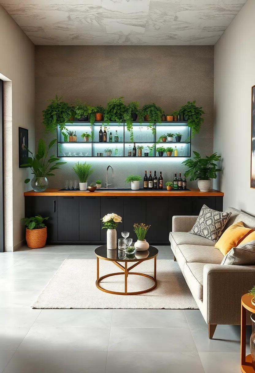 Herb Garden​ Bar: Use a⁤ small indoor herb garden to enhance⁤ your cocktails, combining gardening with your bar setup for ⁣a fresh twist