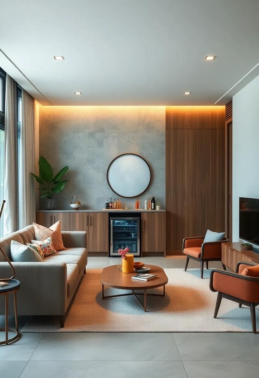 Customized Mini Fridge:⁤ incorporate a small, customized fridge for⁢ chilled beverages that fits seamlessly⁣ with your furniture style