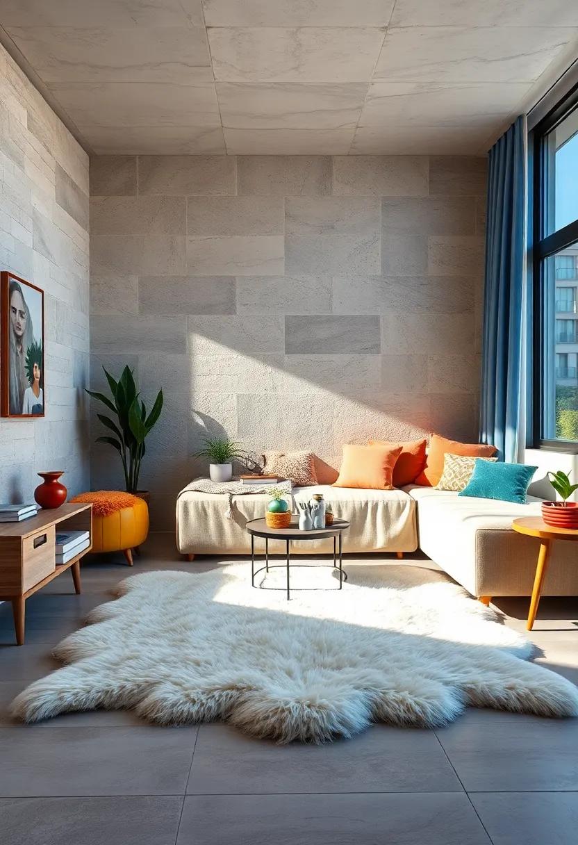 Incorporate a ⁣Sheepskin Rug for a Touch of Luxury