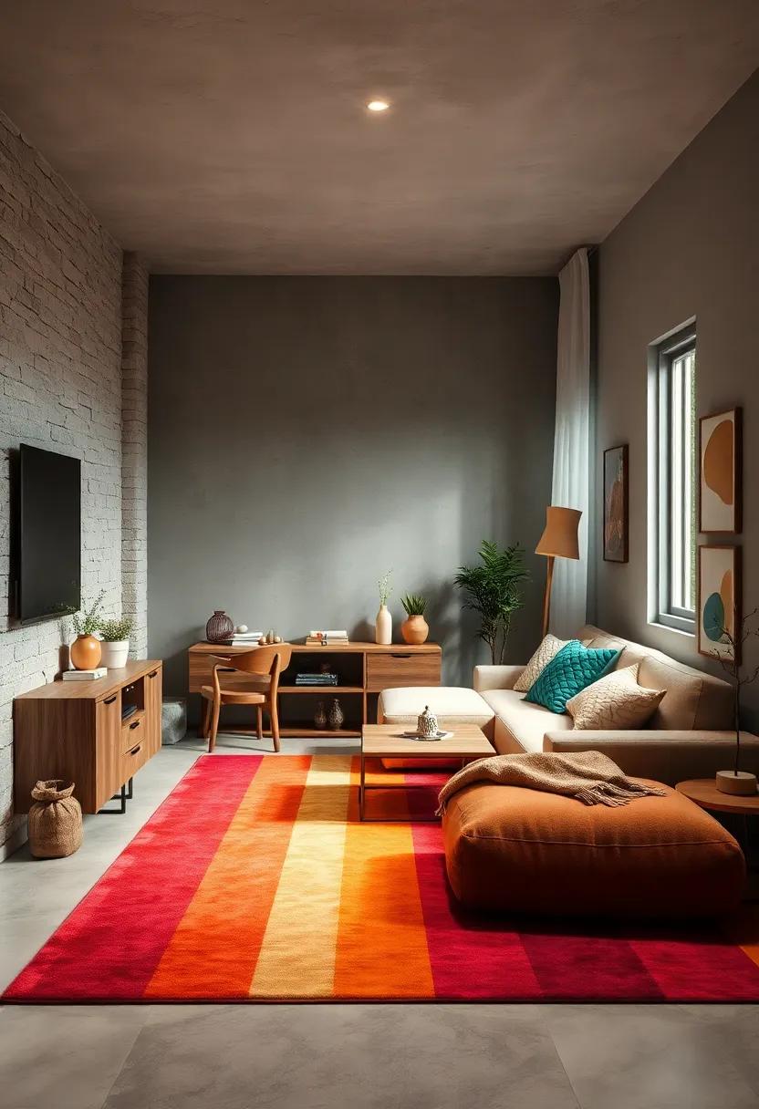 go for a⁤ Color-Gradation ​Rug that‍ Transitions Through Shades