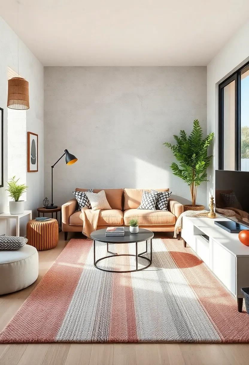 Mix and‌ Match Textures with different ⁢Material Rugs